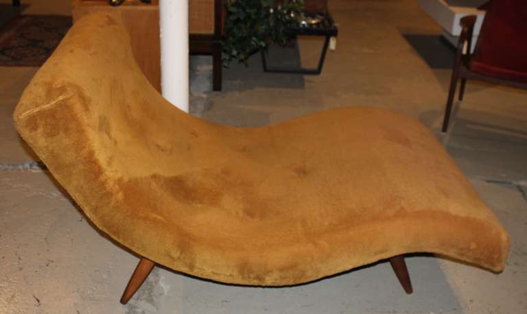 Original upholstery.  Simple and cool mid-century modern design.