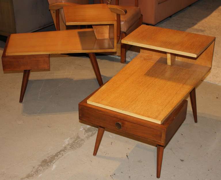 American Pair of Mid-Century Modern Jetson Style End Side Tables