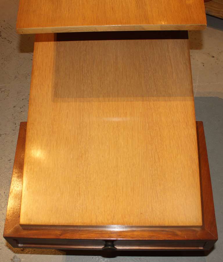 Wood Pair of Mid-Century Modern Jetson Style End Side Tables