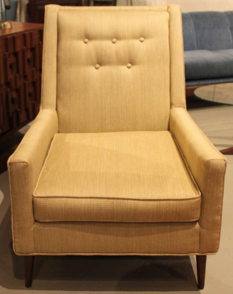 Mid-Centuy Modern Upholstered Armchair Milo Baughman In Excellent Condition In Hudson, NY