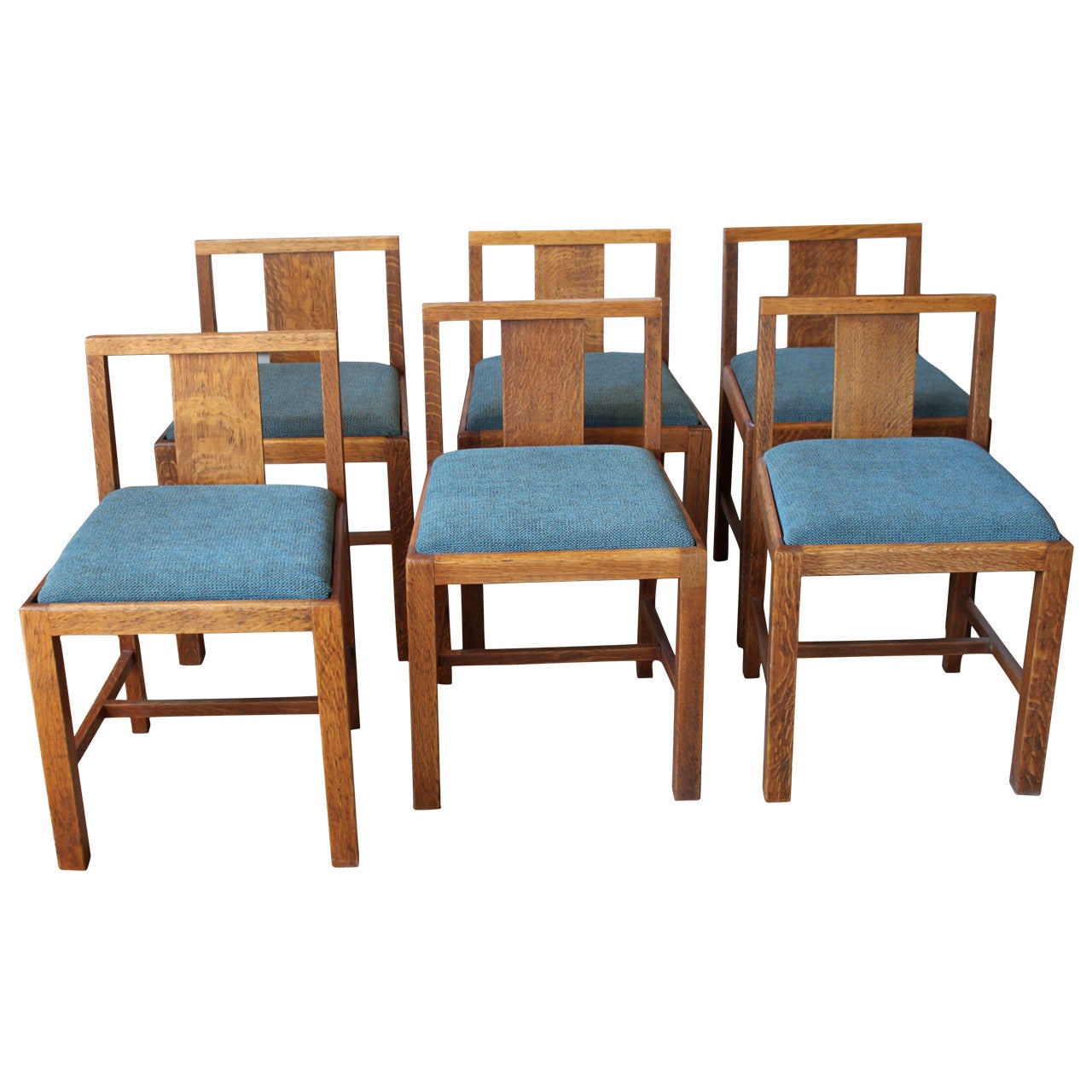 Early English Oak Chairs by Heals London For Sale
