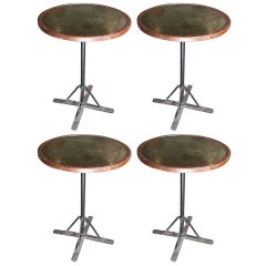 Set of Four Early Machine Age Bistro Tables