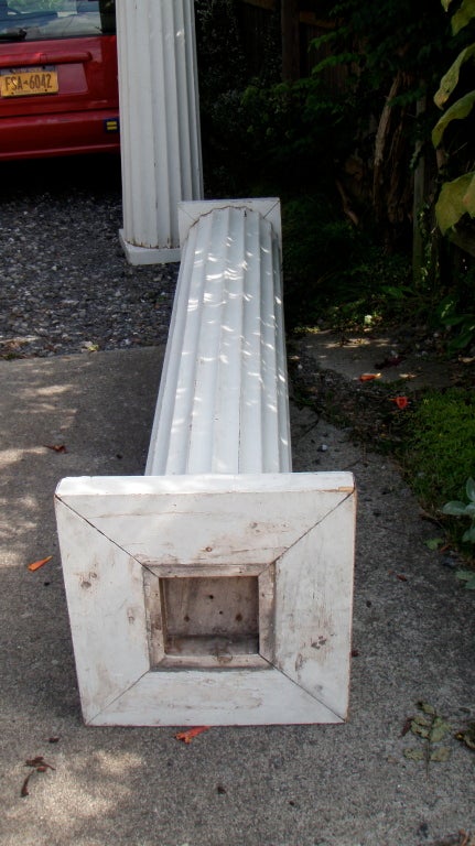 Wood Pair of Architectural Doric Columns