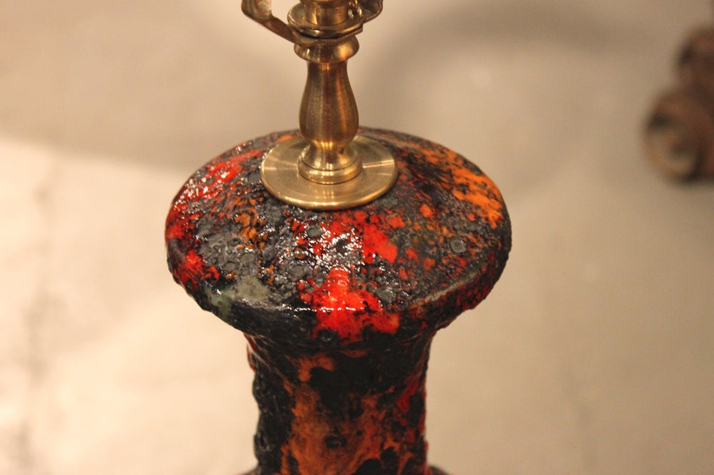 Mid-Century Modern 1970s Lava Glaze Lamp For Sale