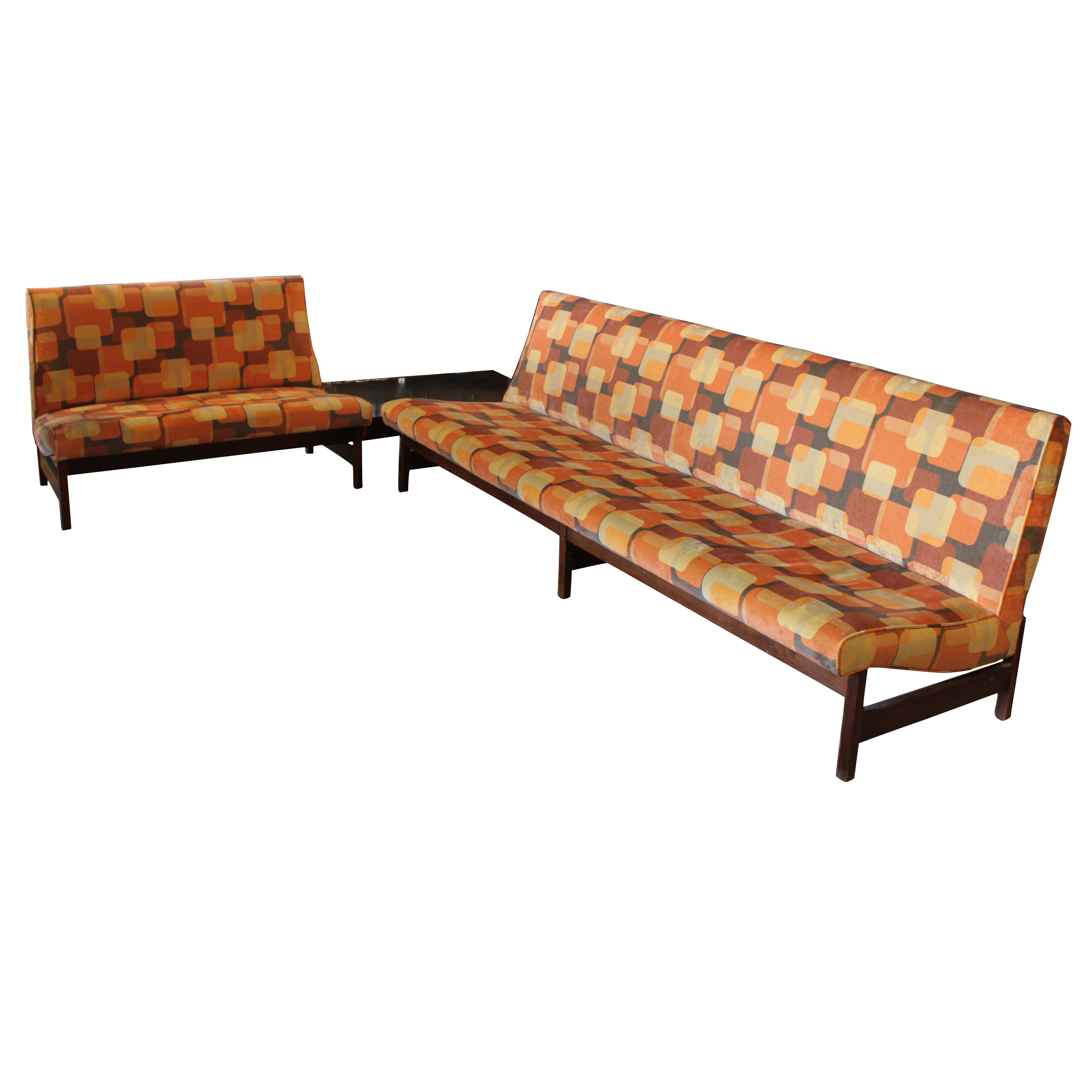 Mid-Century Modern Sofa Set For Sale