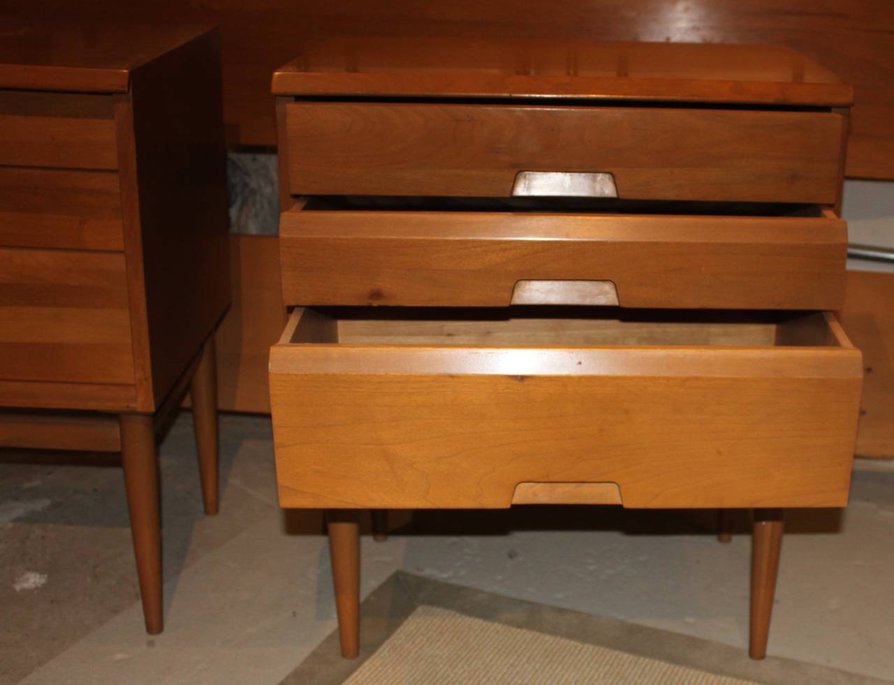 Pair of Birchwood Night Stands by Salvatore Bevelacqua