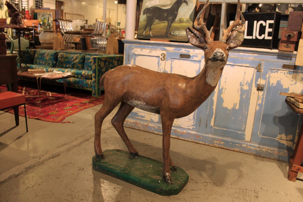 From Stephanie Lloyd, a whimsical concrete deer that is beautiful enough to grace any lawn or garden.