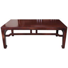 Oxblood Red Lacquered Chinoiserie Coffee Table
