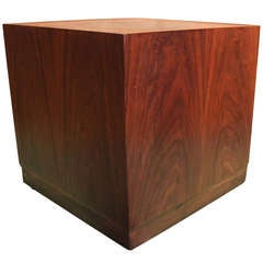 Walnut Cube Table by Milo Baughman