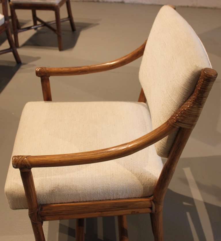 McGuire Bamboo Dining Chairs In Excellent Condition In Hudson, NY