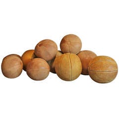 Collection of Leather Medicine Balls