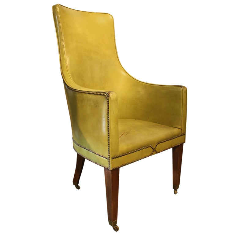 High Armchairs high back leather arm chair at 1stdibs High Armchairs high back leather arm chair at 1stdibs
