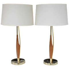 Mid-Century Modern Table Lamps by Lightolier Pair