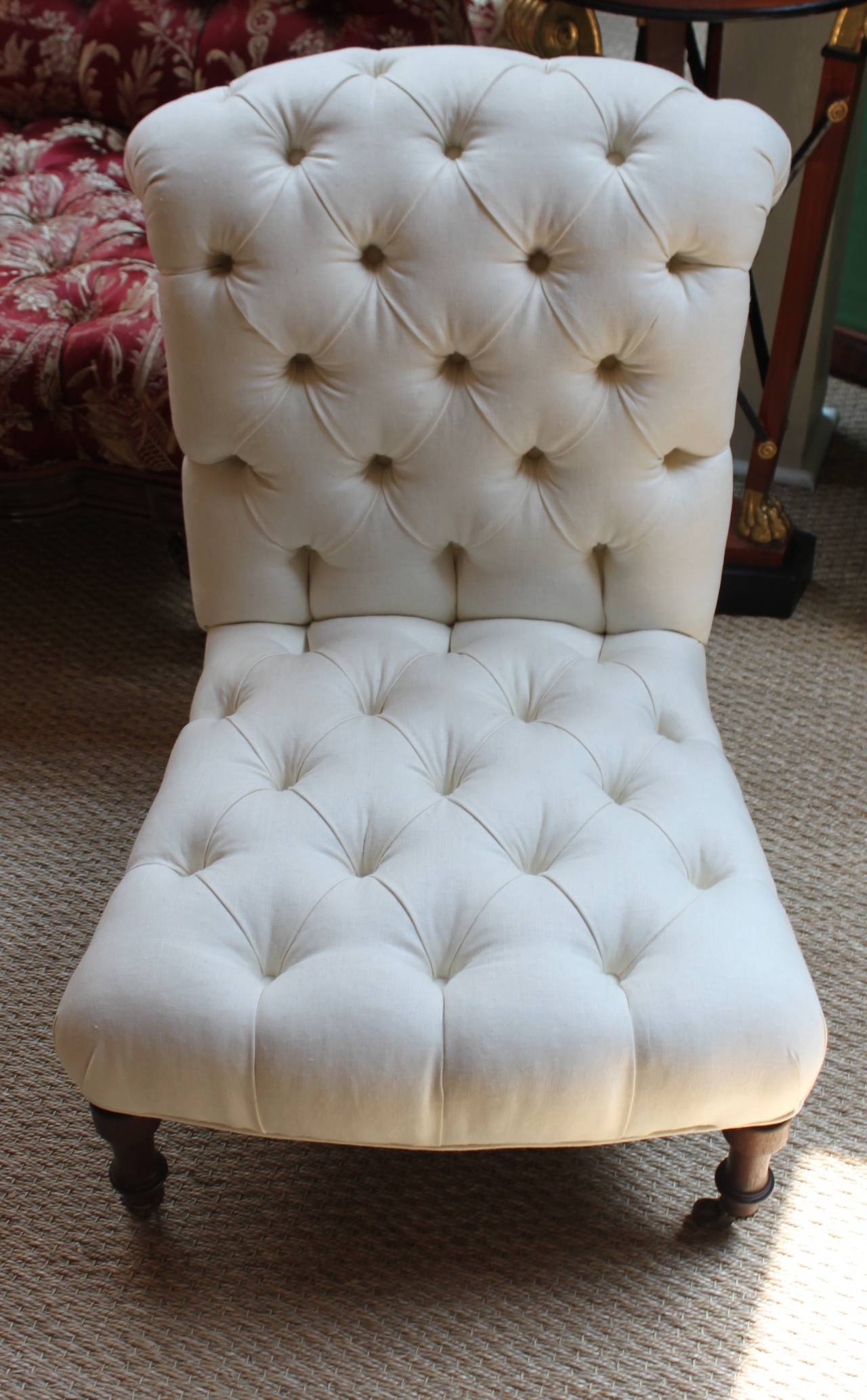 American Antique Tufted Slipper Chair