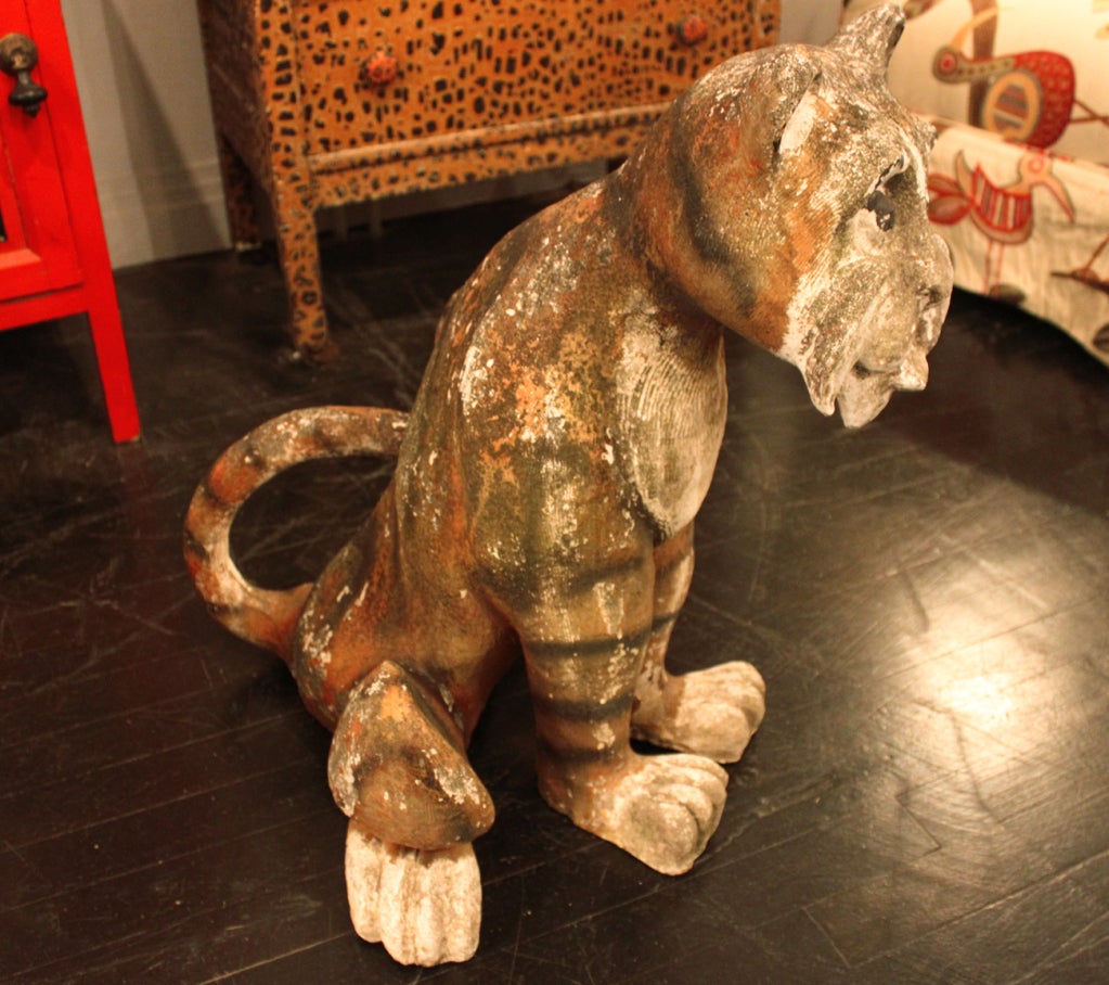 American MidCentury Esso Gas Station Tiger Statue For Sale