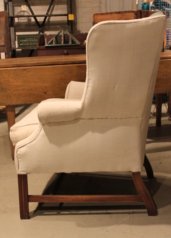 Bespoke Wing Chair In Excellent Condition For Sale In Hudson, NY