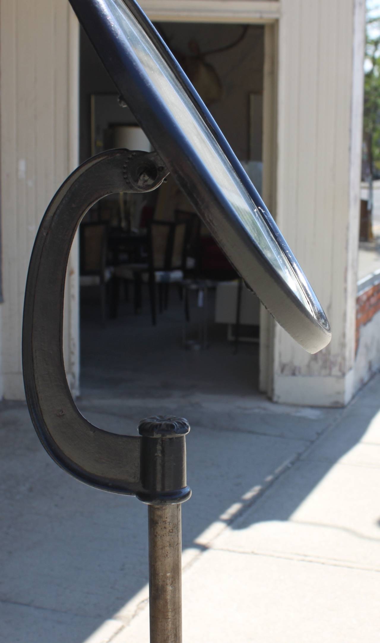 Iron Victorian Shaving Mirror Stand For Sale