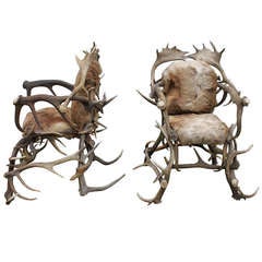 Antique 19th Century Antler Chairs