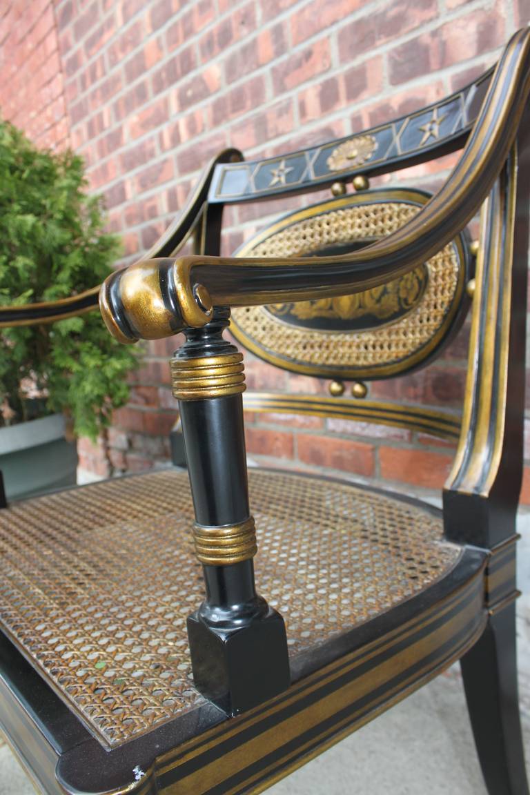 Regency Style Armchairs, Pair 1