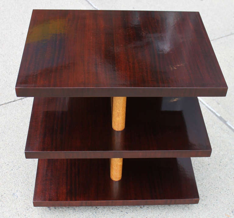 Andrew Szoeke Modernist Three Tiered Table In Excellent Condition In Hudson, NY