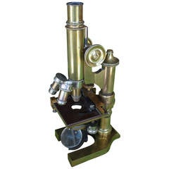 Antique 19th Century Brass Microscope