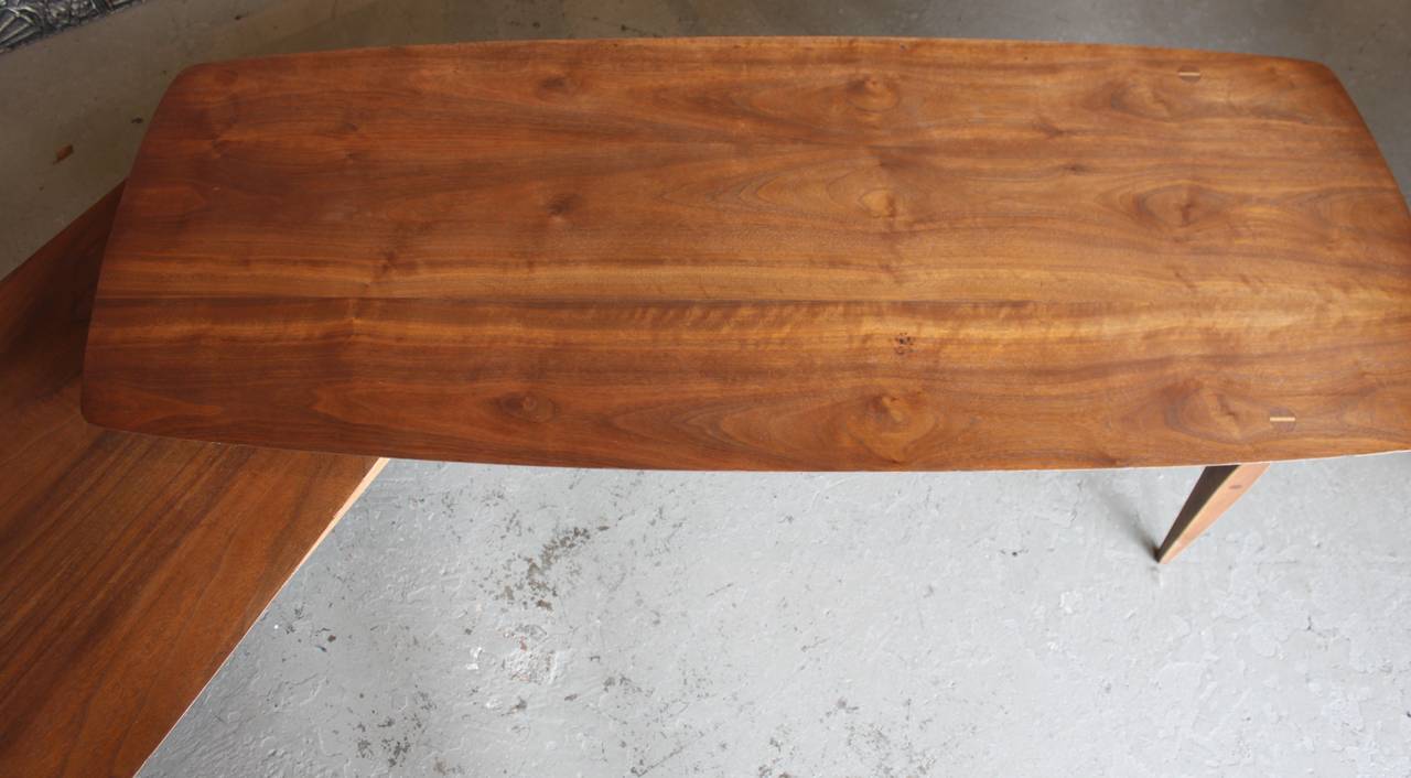 Mid-20th Century Two-Tier Swivel Joint Coffee Table by Lane