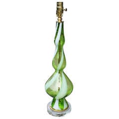 Vintage Italian Blown Glass Table Lamp