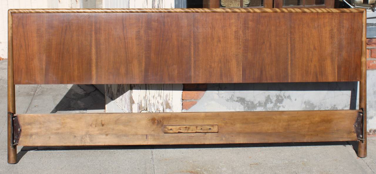 Mid-Century Modern T.H. Robsjohn-Gibbings King Headboard In Excellent Condition For Sale In Hudson, NY