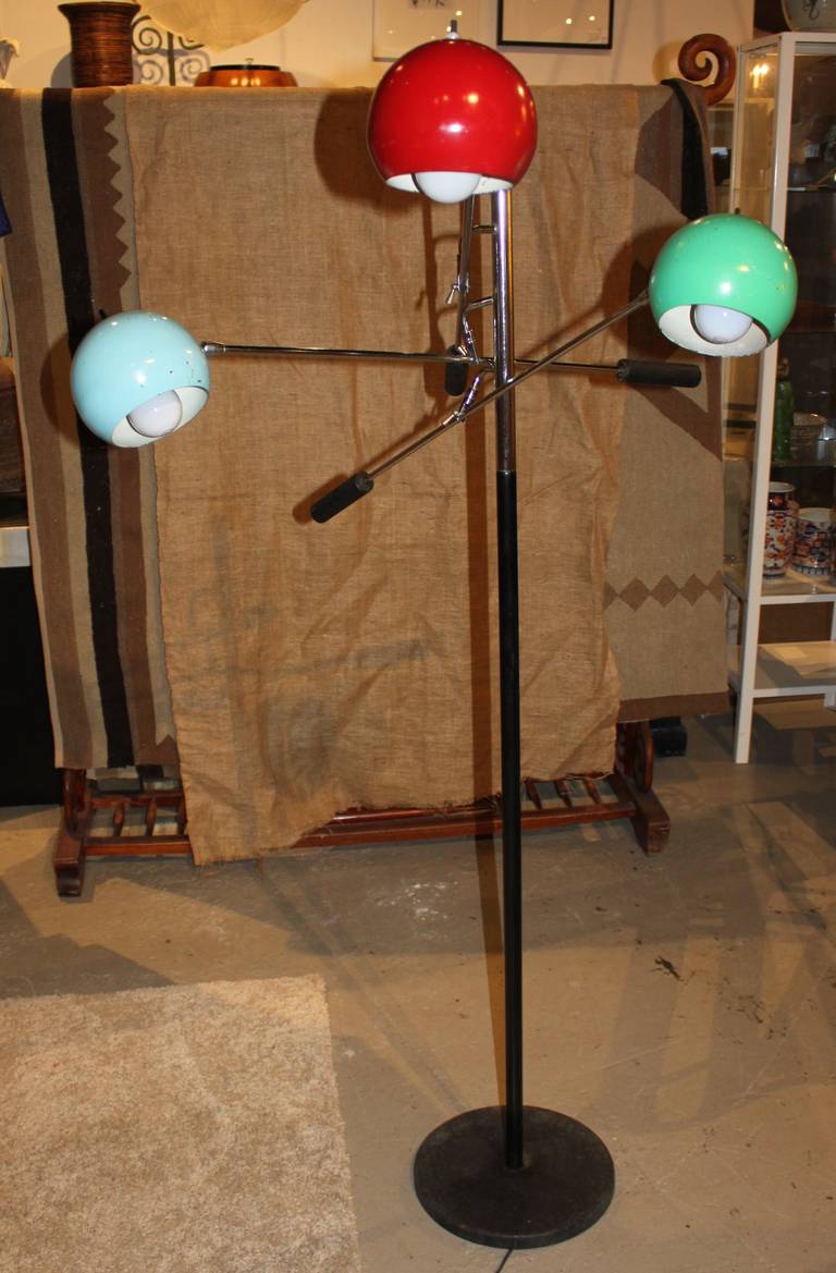 Colorful Orbiter Floor Lamp by Robert Sonneman