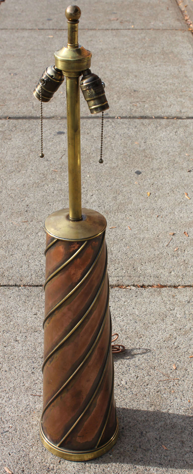 Copper and Brass Clad Table Lamp