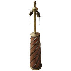 Copper and Brass Clad Table Lamp