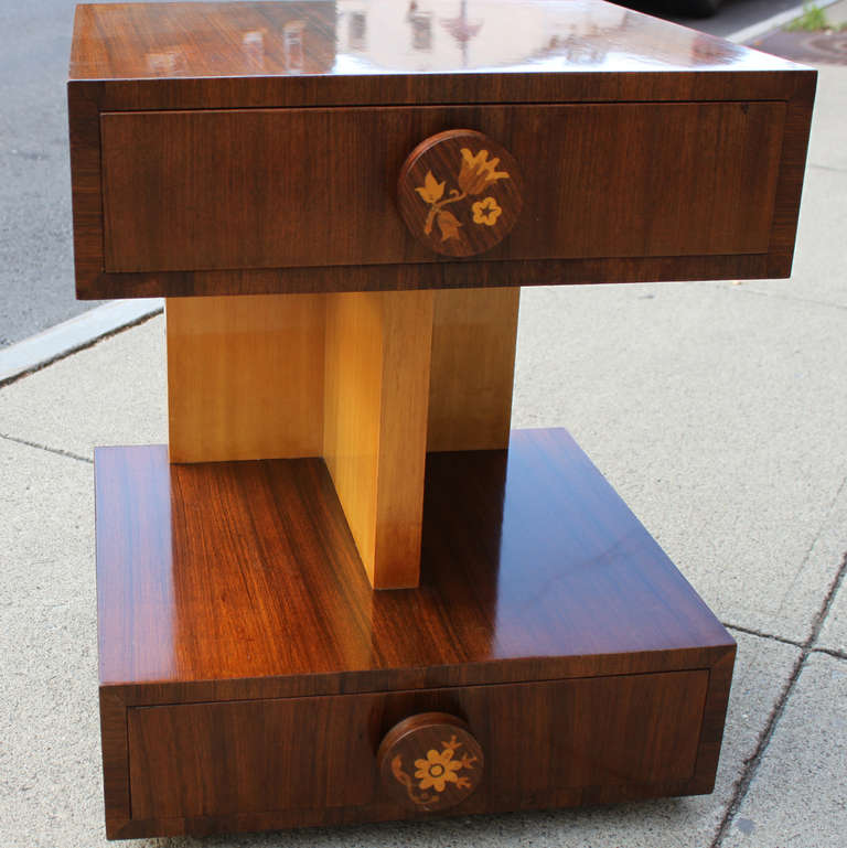 Pair of Andrew Szoeke Nightstands In Excellent Condition For Sale In Hudson, NY