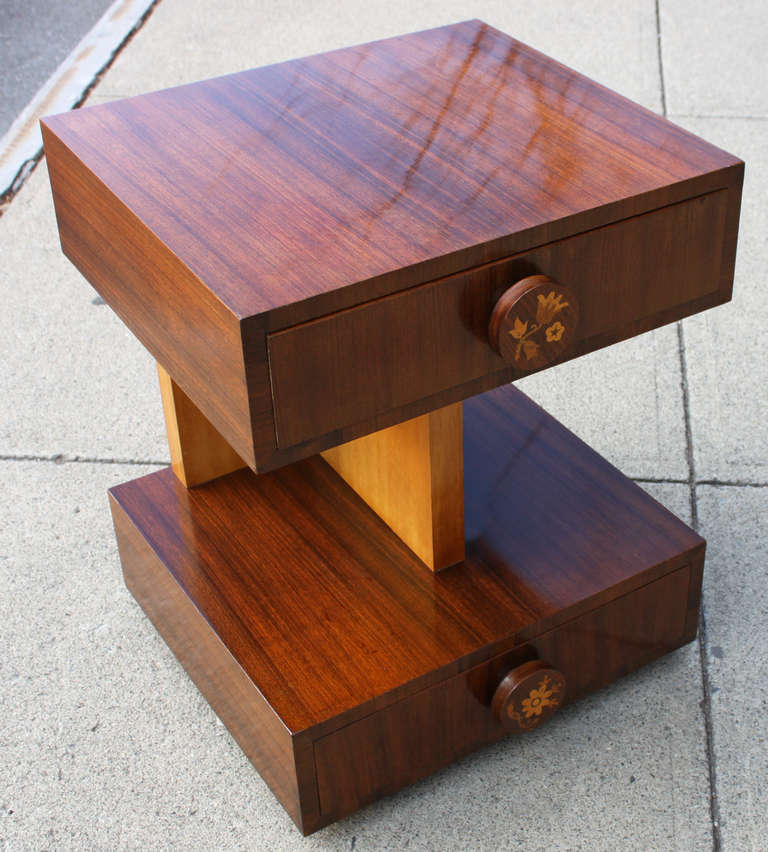 Pair of Andrew Szoeke Nightstands