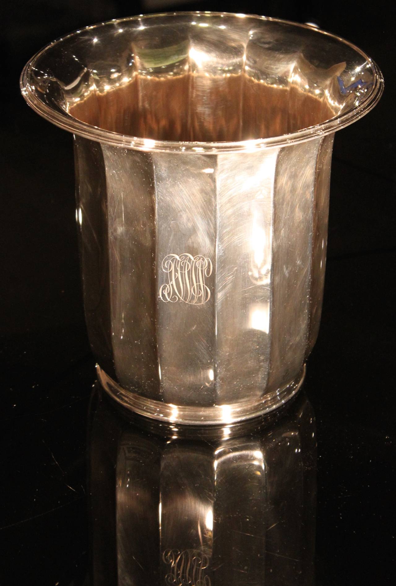 Regency Tiffany Silver Plated Champagne Wine Bucket For Sale
