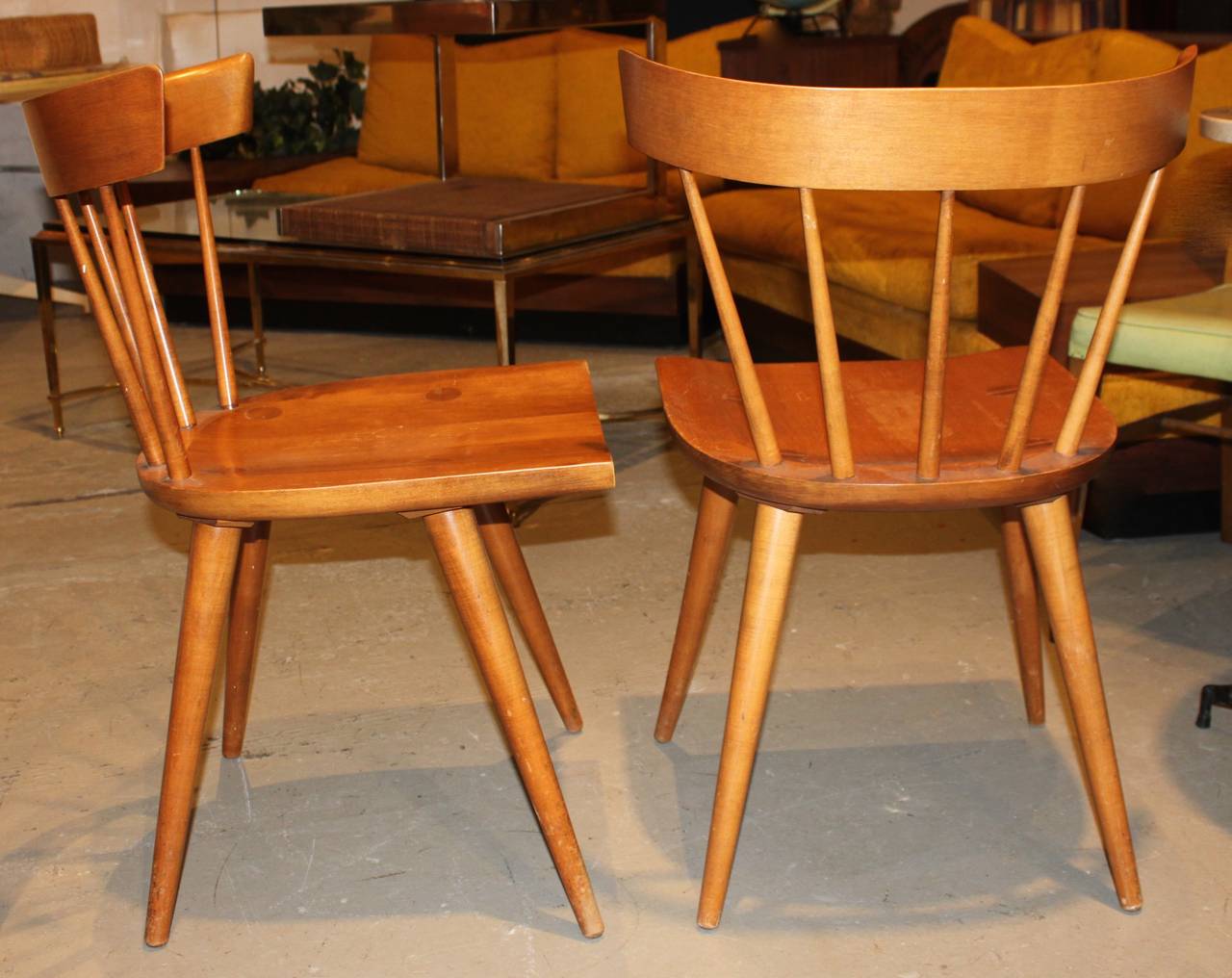 American Pair of Paul McCobb Spindle Back Side Chairs