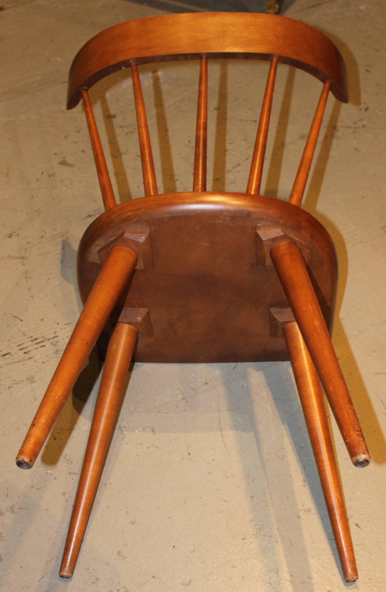 Mid-20th Century Pair of Paul McCobb Spindle Back Side Chairs