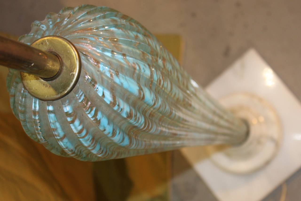 Oversized Table Venetian Glass Table Lamp In Excellent Condition For Sale In Hudson, NY