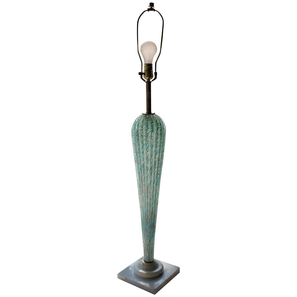 Oversized Table Venetian Glass Table Lamp For Sale