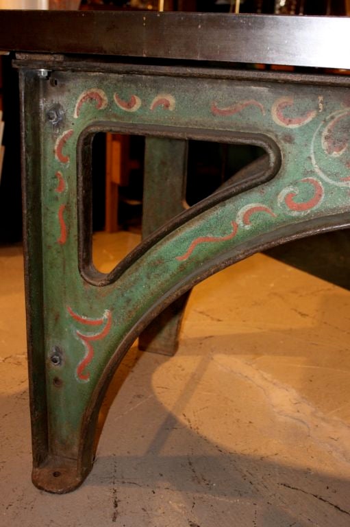 Steel and Cast Iron Industrial Work Table For Sale 2