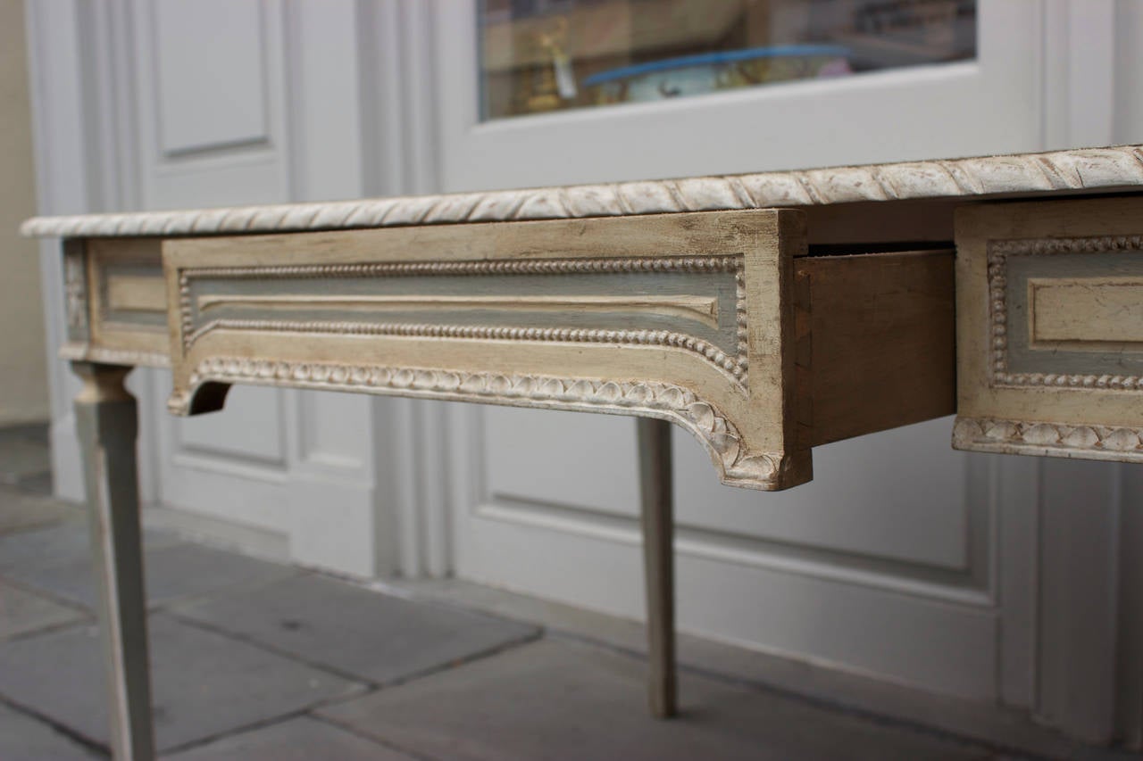 Carved Large Louis XVI Style Desk