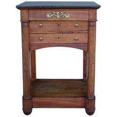 French Empire Side or End Table with Semi Columns 10