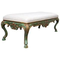 Italian Carved and Painted Bench
