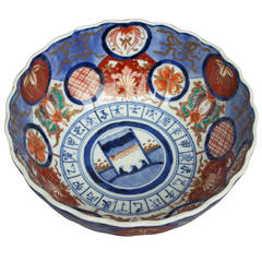 Antique Imari Porcelain Bowl on a Gilded Bronze Base