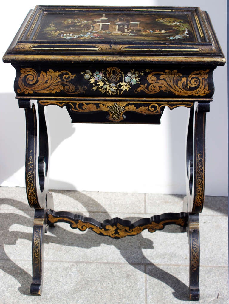 19th Century Napoleon III Ladies Work Table For Sale