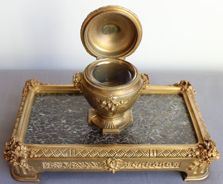 Marble Bronze Inkwell by 