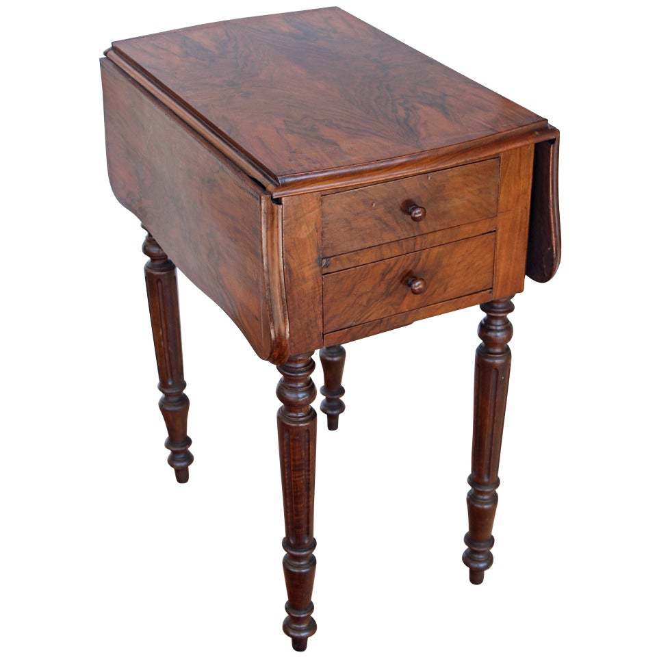 Louis Philippe Period Work Table and Nightstand For Sale