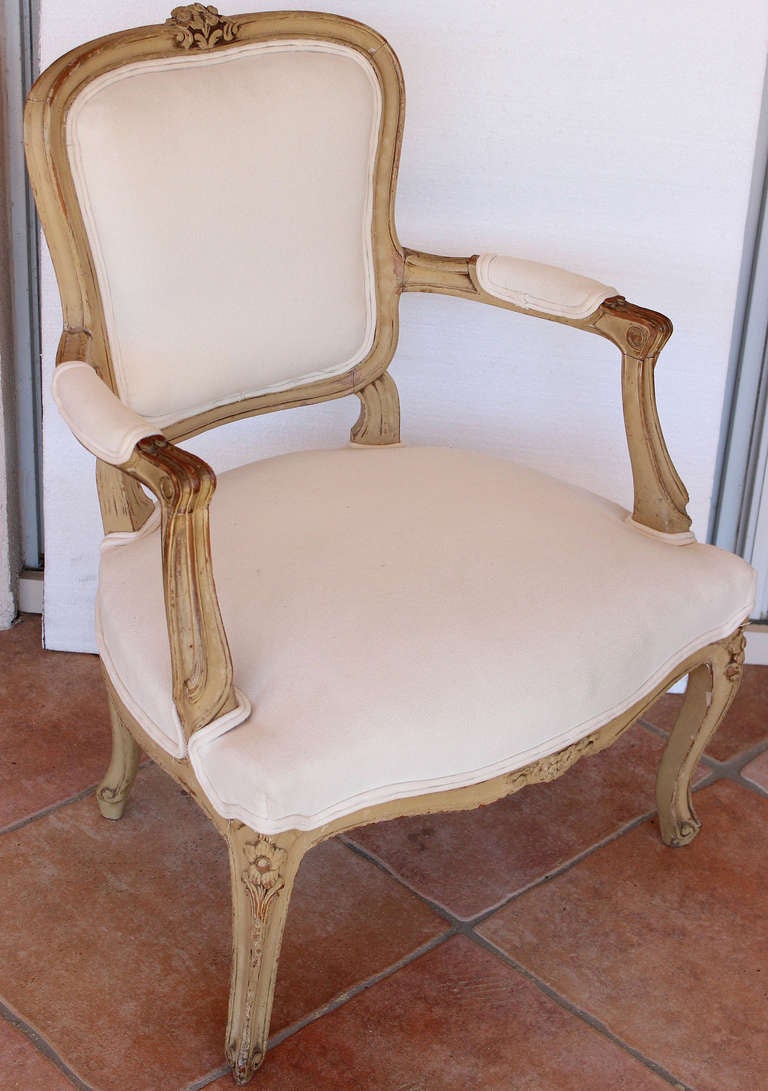 Excellent design for this armchair in Louis XV style called 