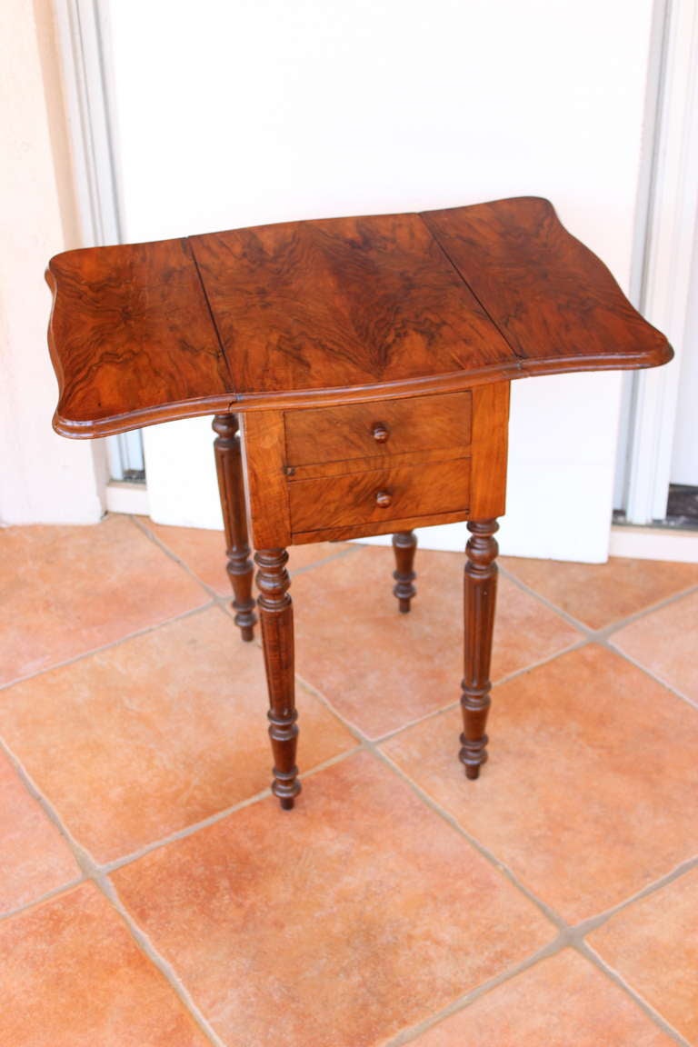 19th Century Louis Philippe Period Work Table and Nightstand For Sale