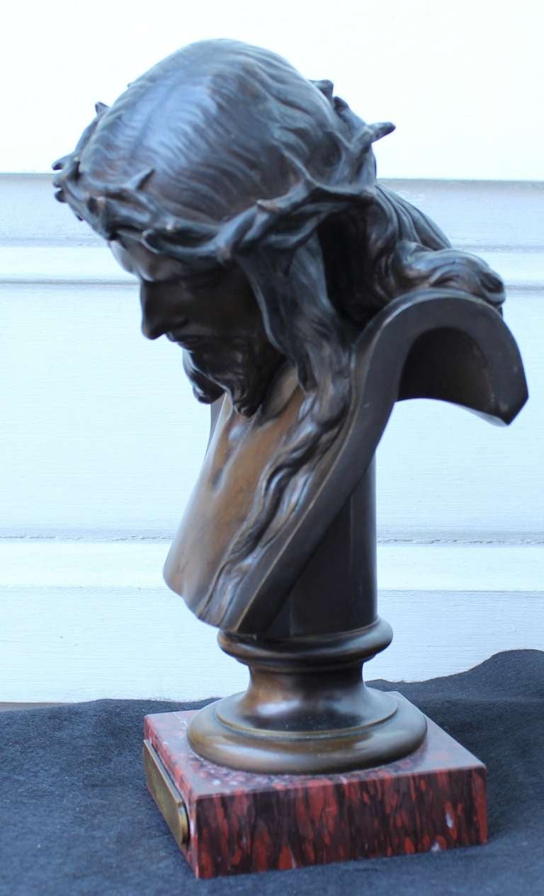 Christ bronze Bust by Clesinger and Barbedienne 3