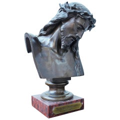 Christ bronze Bust by Clesinger and Barbedienne